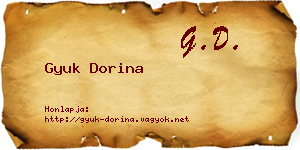 Gyuk Dorina névjegykártya