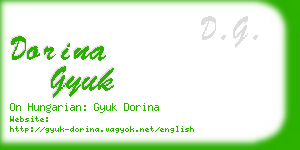 dorina gyuk business card